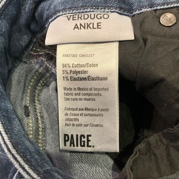 Paige Jeans Women's Size 30 Blue Verdugo Ankle Skinny Mid Rise Stretch - Picture 5 of 12